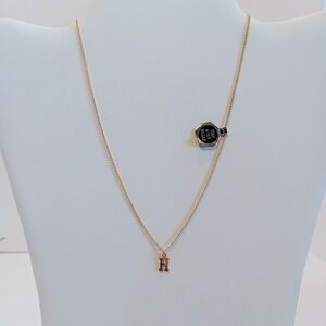 12k Gold Filled Initial H Necklace New 15" Dainty